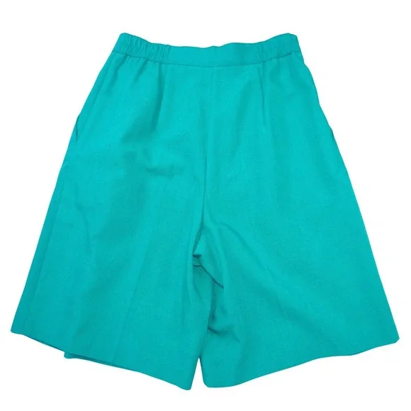 Sag Harbor Vintage Teal Green Blazer and Pleated Shorts Set Womens Large 90s - Picture 10 of 13